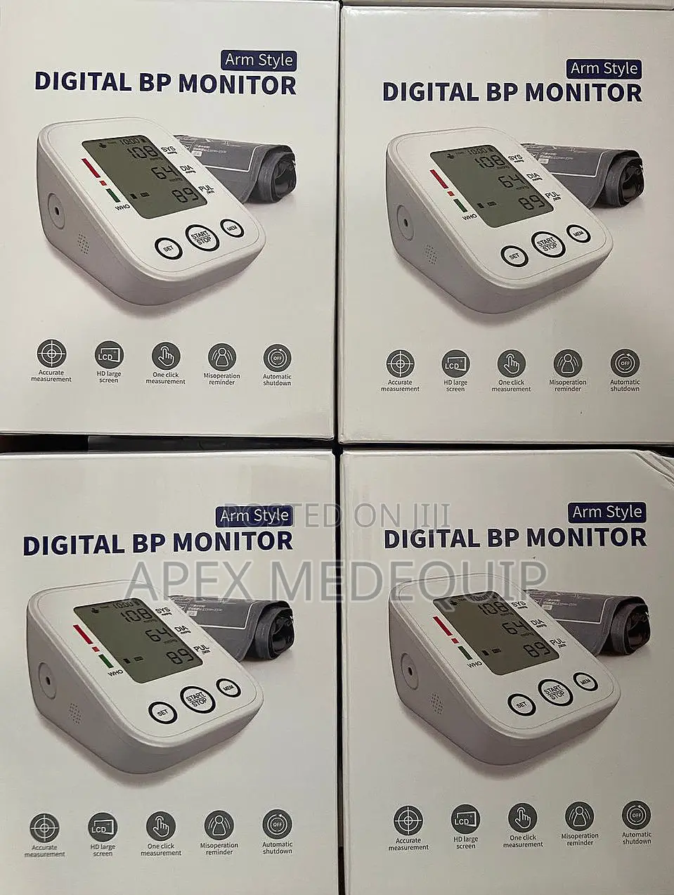 Blood Pressure Monitor With Large Cuff + Voice Function