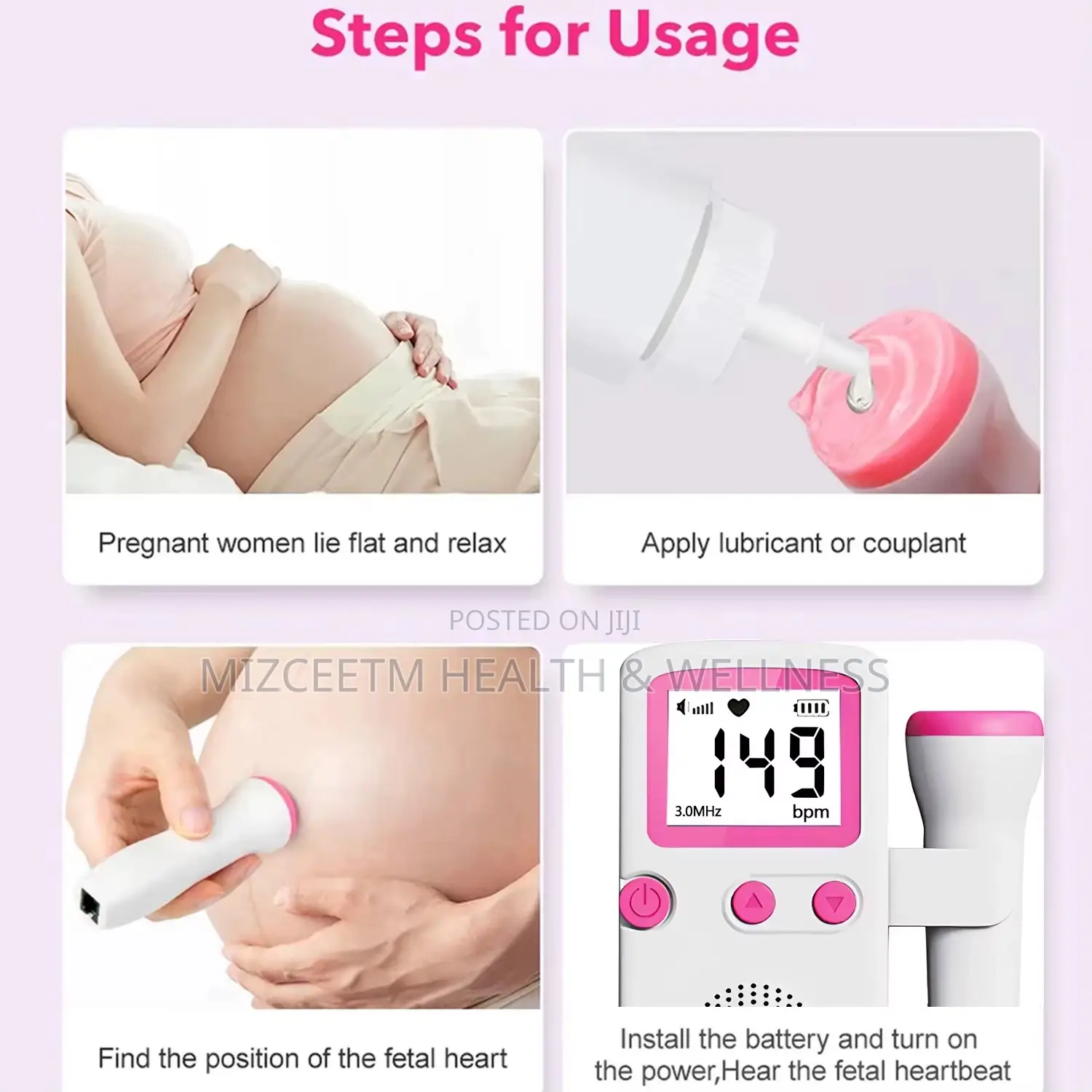Fetal Doppler With Couplant/ Ultrasound Coupling Gel