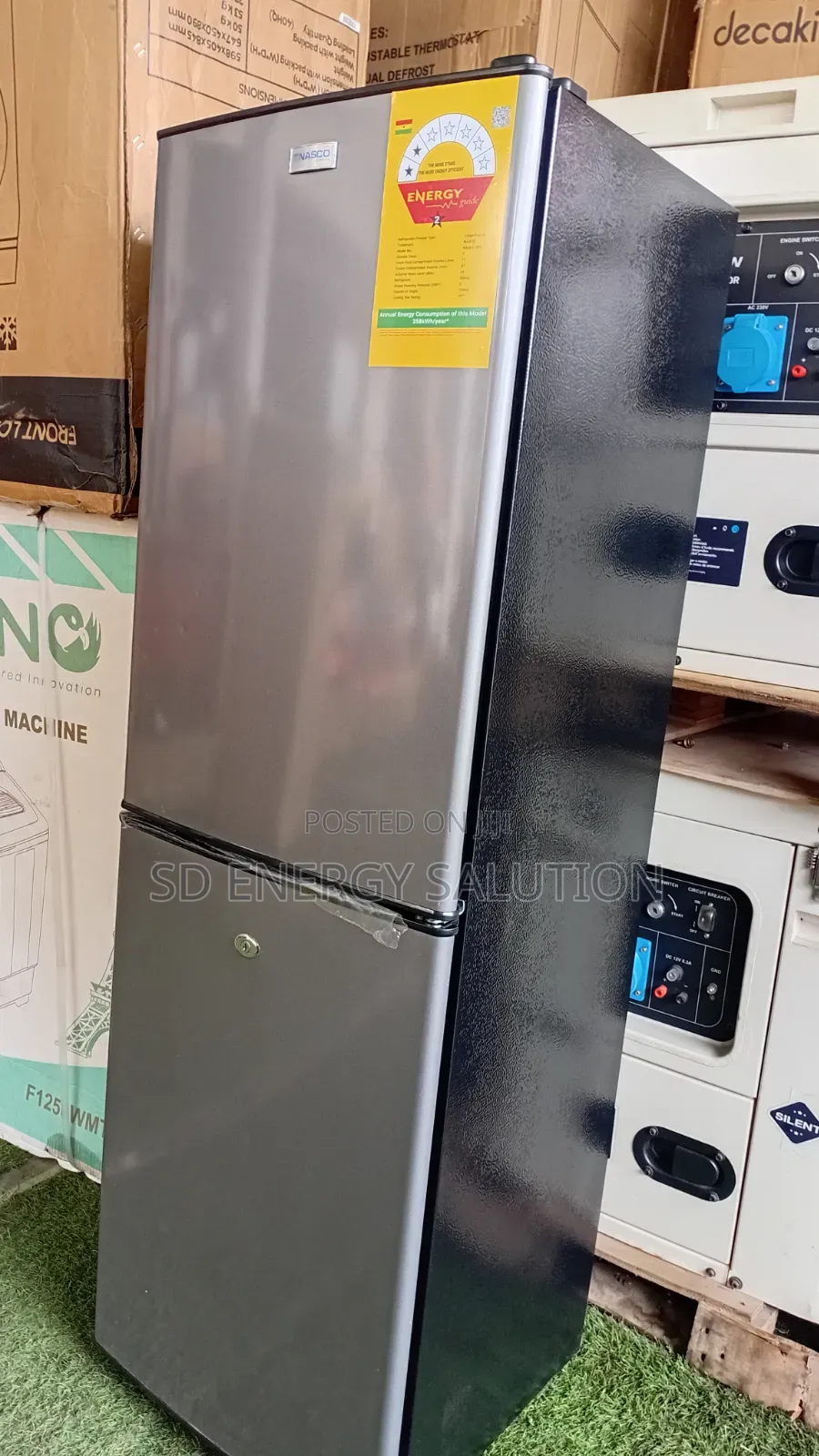 Nasco 158L Double Door Fridge – Compact Family Size