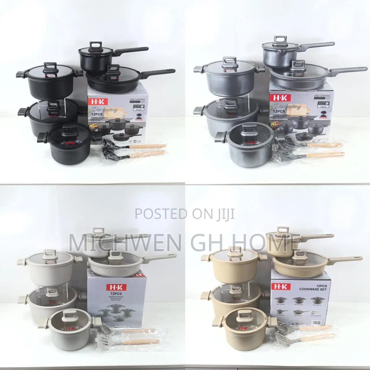 H.K 10pcs Sets Nonstick Cookware