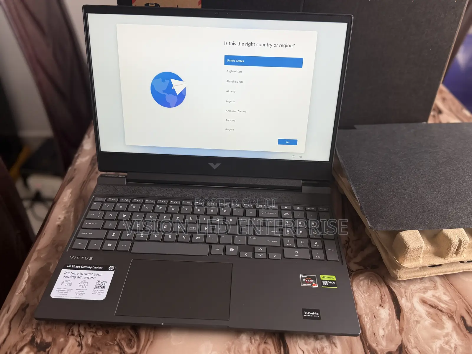 New Laptop HP Victus 15 16GB AMD Ryzen 7 SSD 512GB