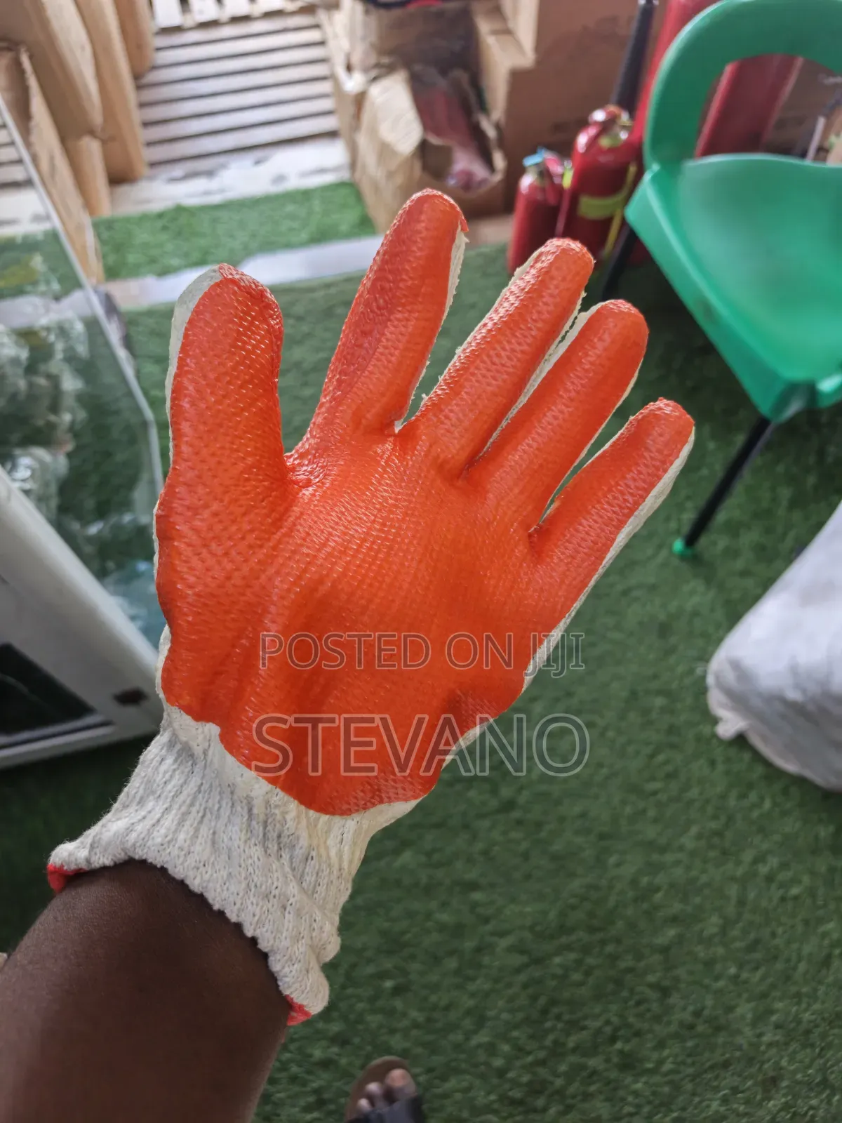 Orange Palm Gloves