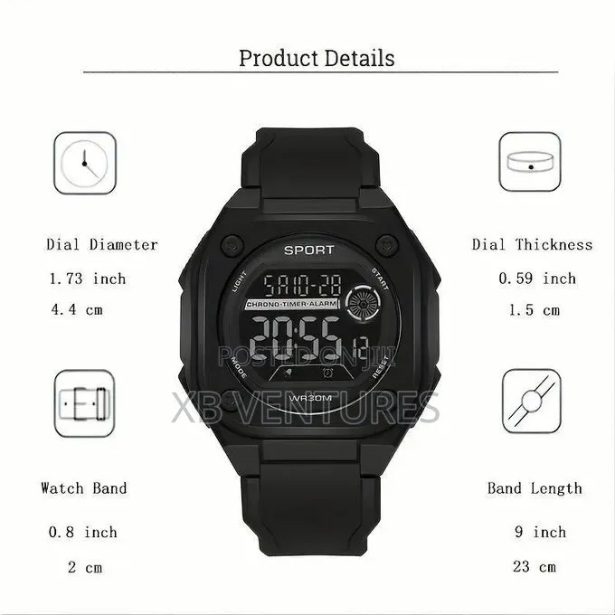 2pcs Versatile Couple Electronic Watch