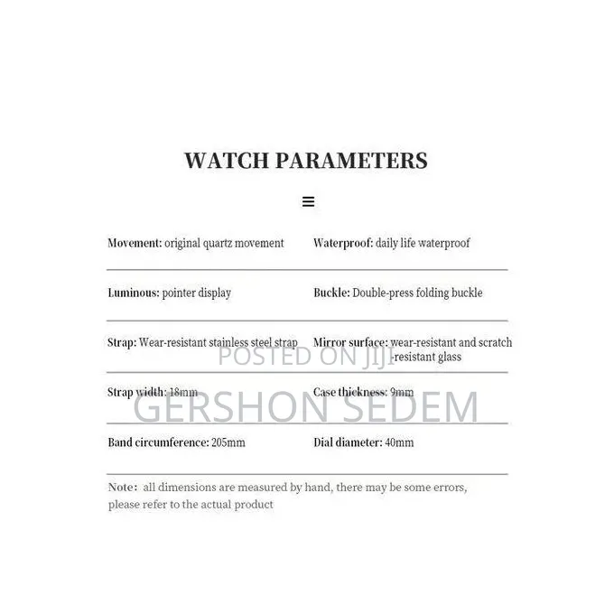 OPK Men’s Wristwatch – Silver Luminous Quartz Watch