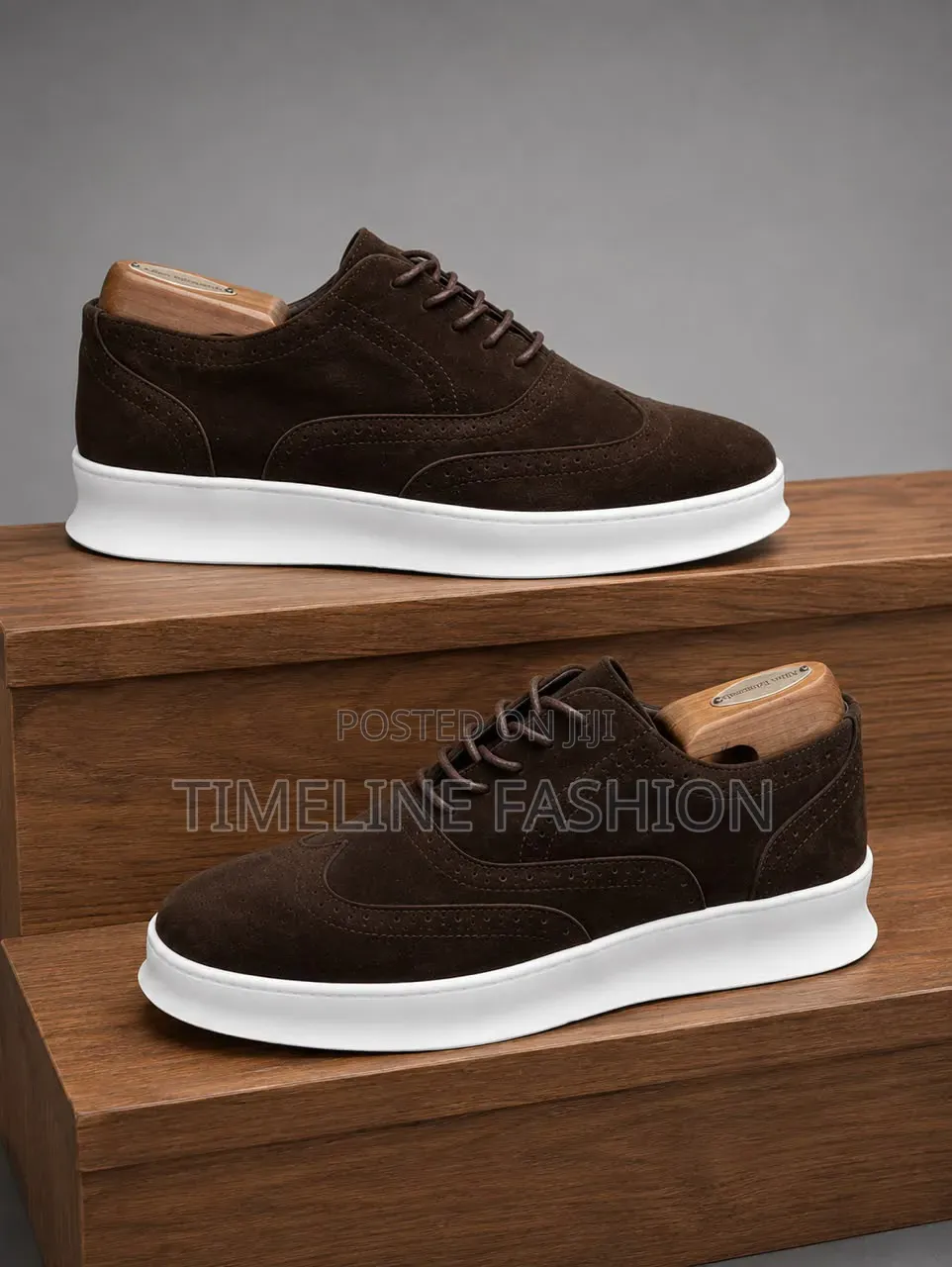 Coffee Brown TIMBERLAND Suede Leather Sneakers