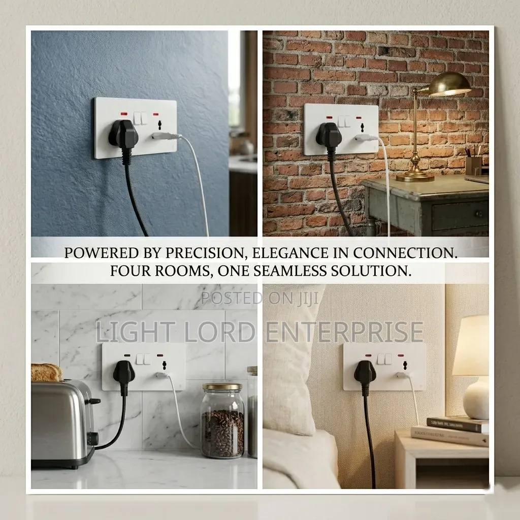 4Home Universal Double Socket and Switces