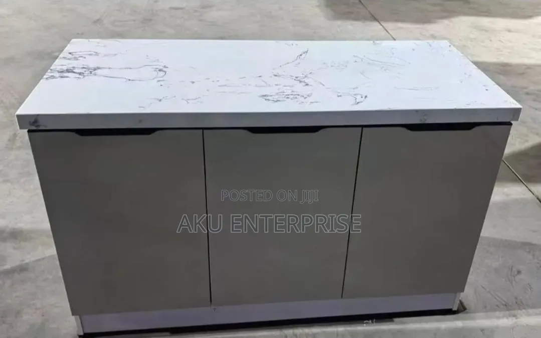 Kitchen Cabinet L Shaped With Marble Slab