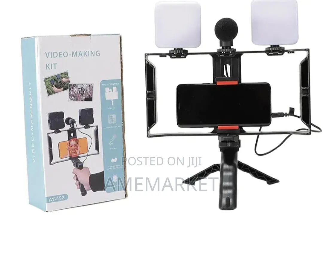 Video-Making Kit – Smartphone Vlogging Live Streaming Kit AY-49X