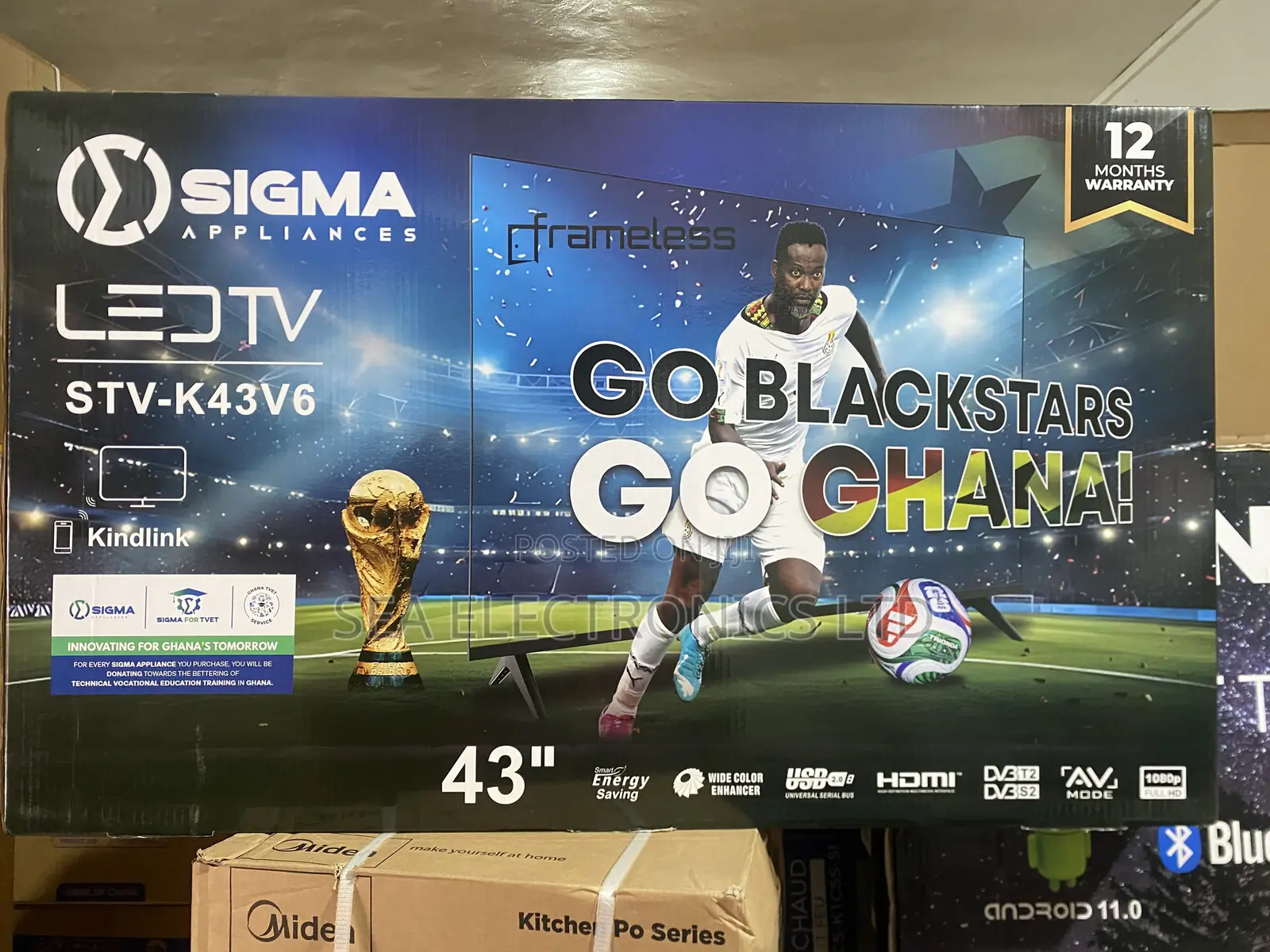 Sigma 43′′ FHD Satellite TV With iCAST