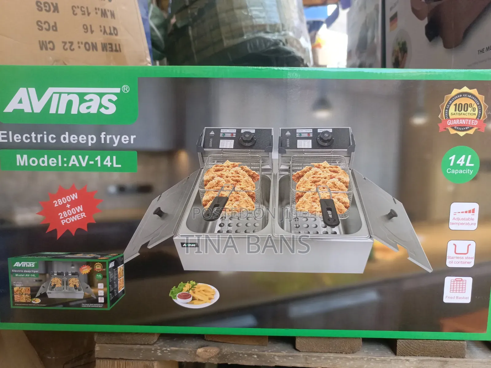 Avinas 14Litres Electric 2in1 Deep Fryer