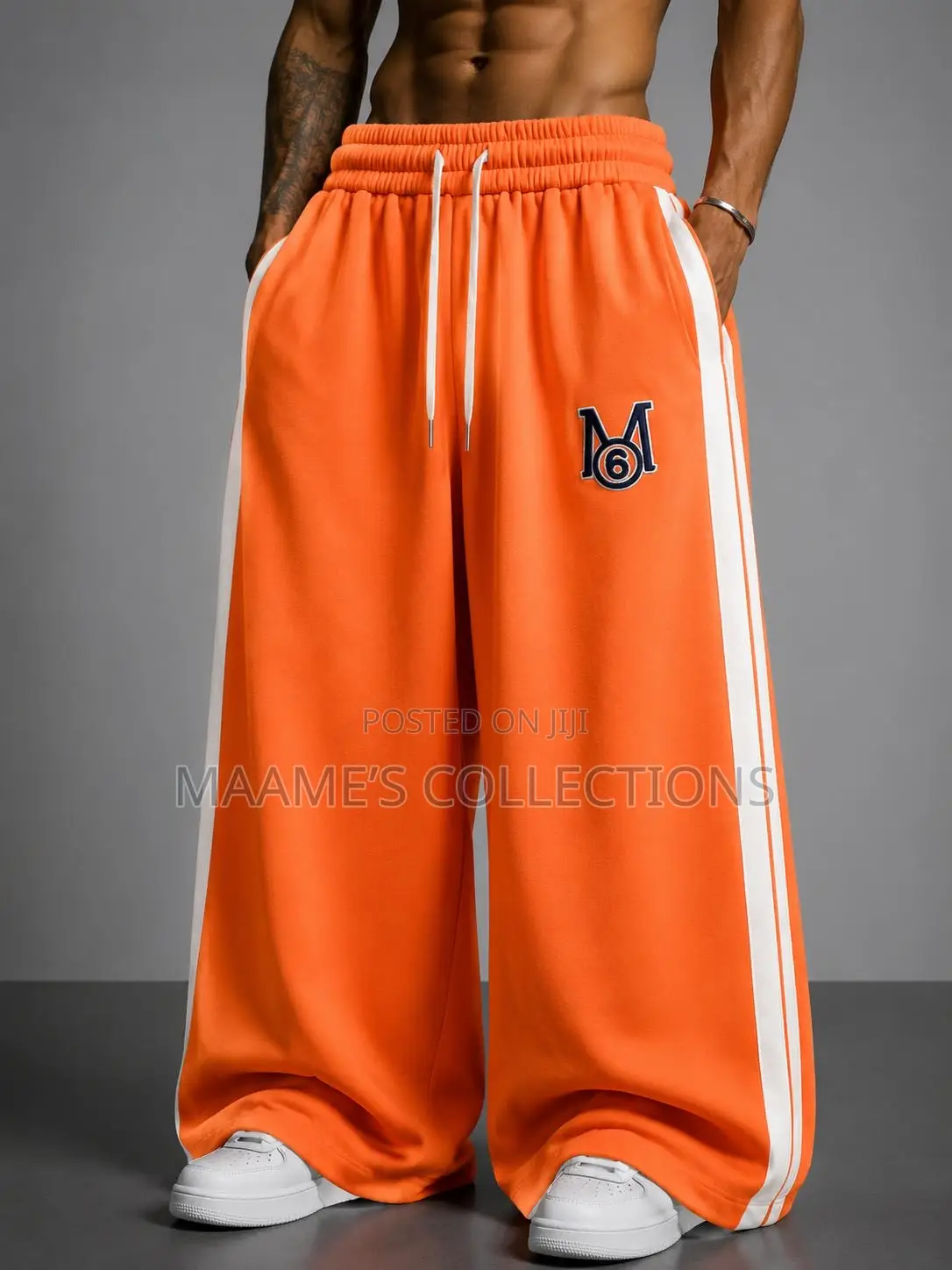 Vibrant Men’s Wide-Leg Track Pants / Joggers – Stylish Comfortable