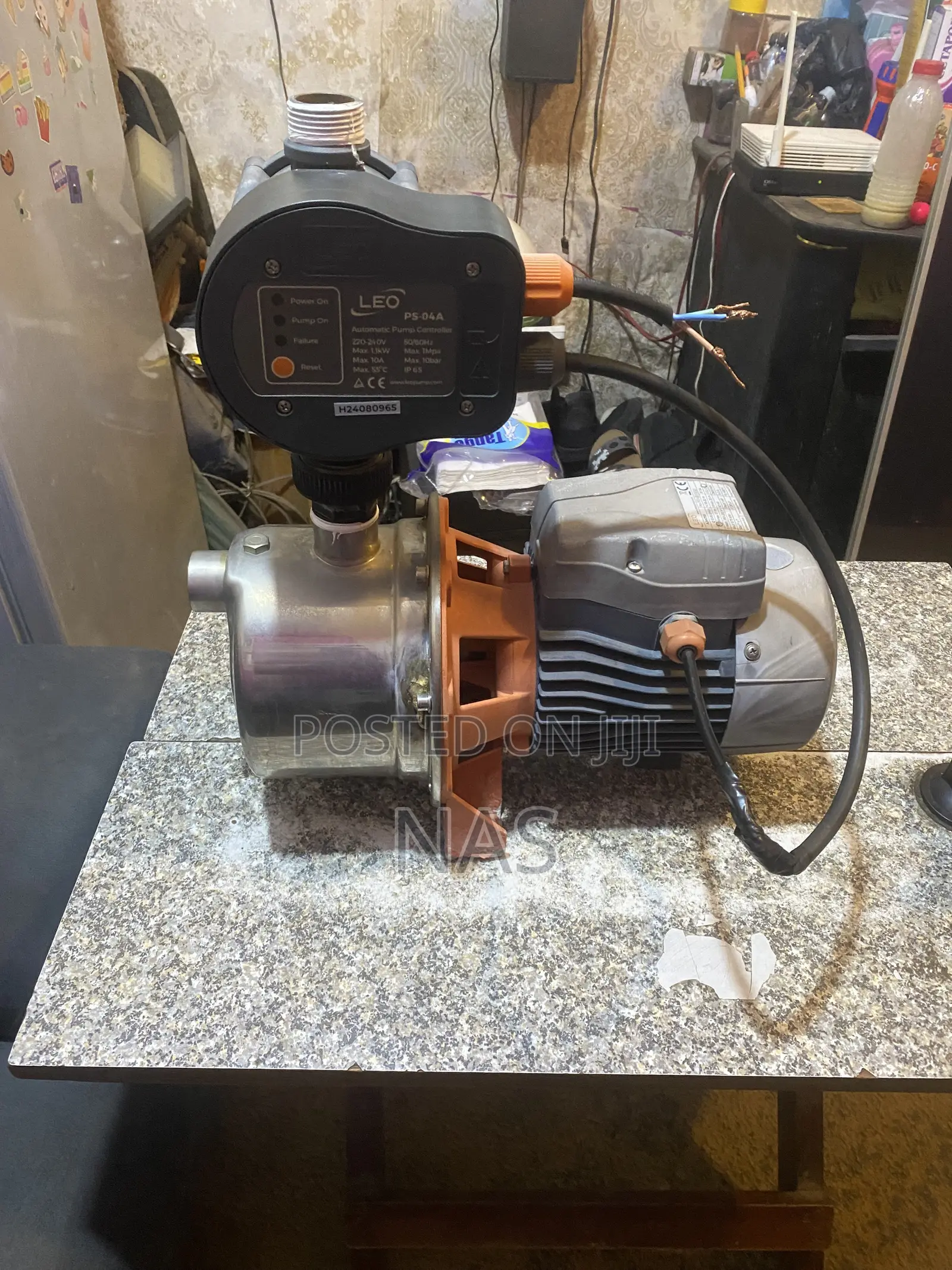 Fairly Home Used 1.0 HP Stainless Steel Complete Leo Water Pump.