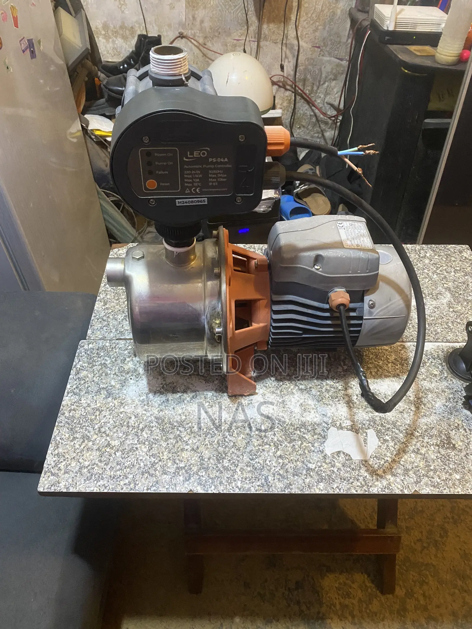 Fairly Home Used 1.0 HP Stainless Steel Complete Leo Water Pump.