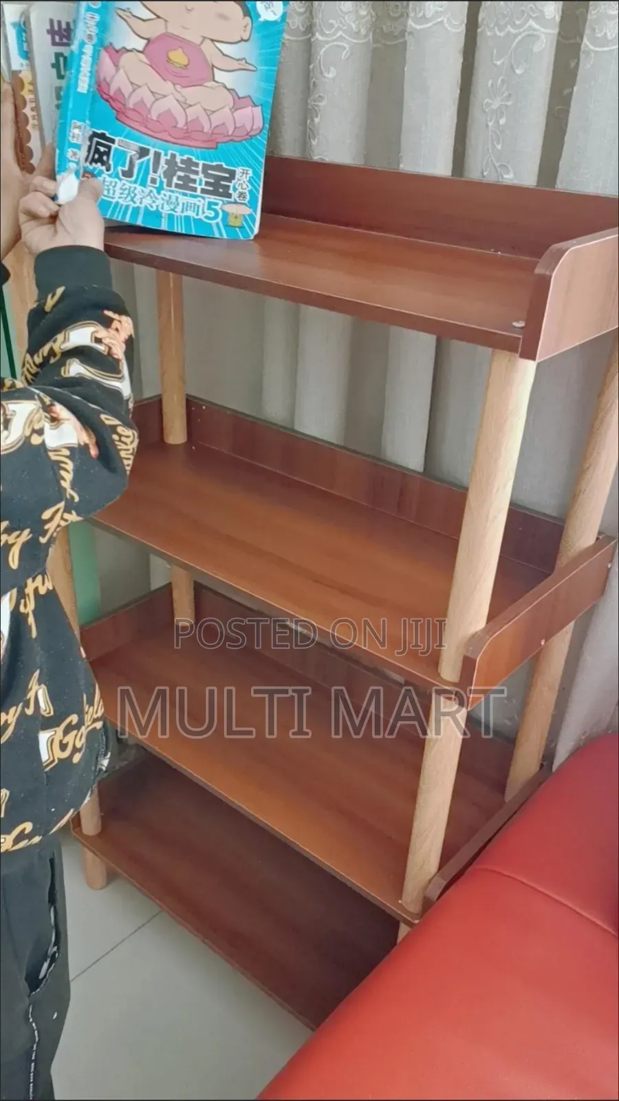 Bookshelf Storage Rack Organizer
