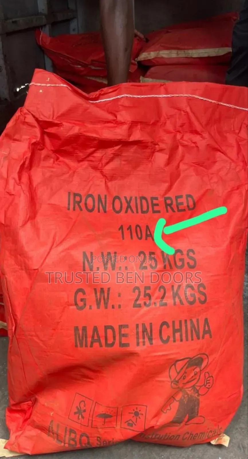 Red Pigment Iron Oxide 25kg for Construction