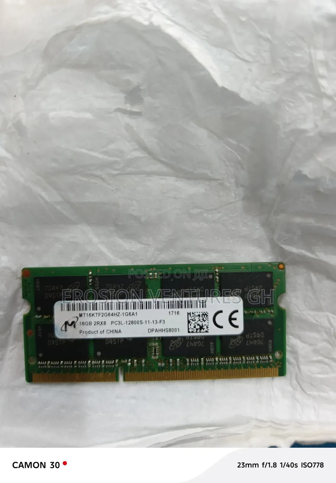 16GB PC3L Laptop Ram