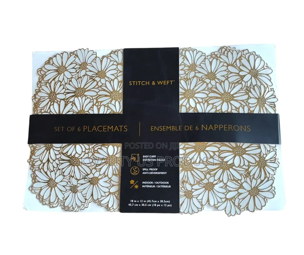 Stitch Weft Rectangular Placemats - 6 Set