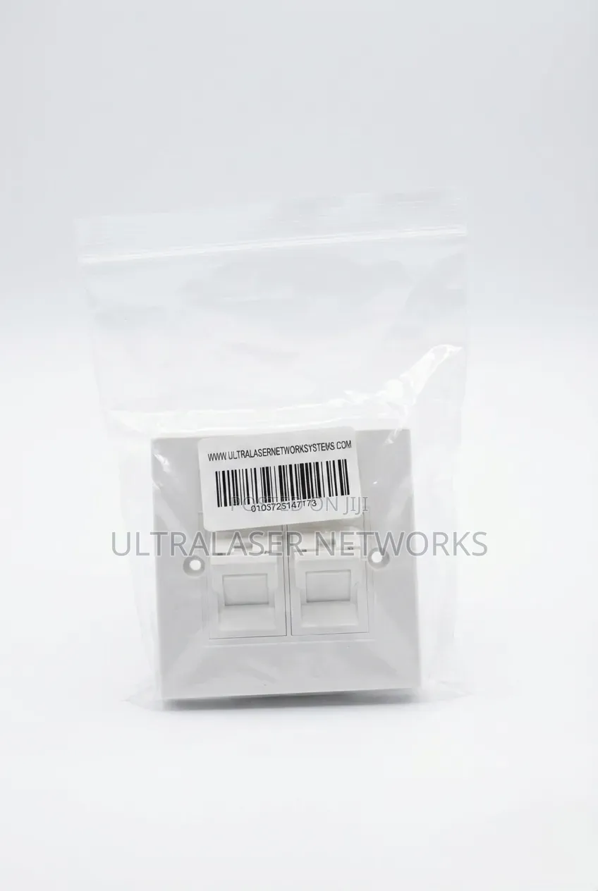 W-Tel Cat.6 Double Faceplate Angle Type