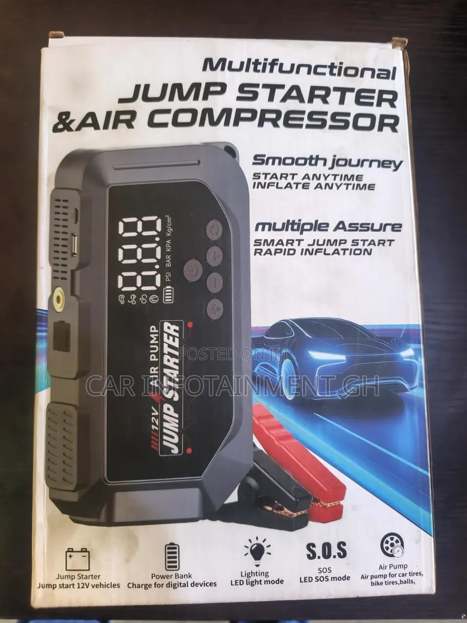 Car Battery Jump Starter and Air Compressor