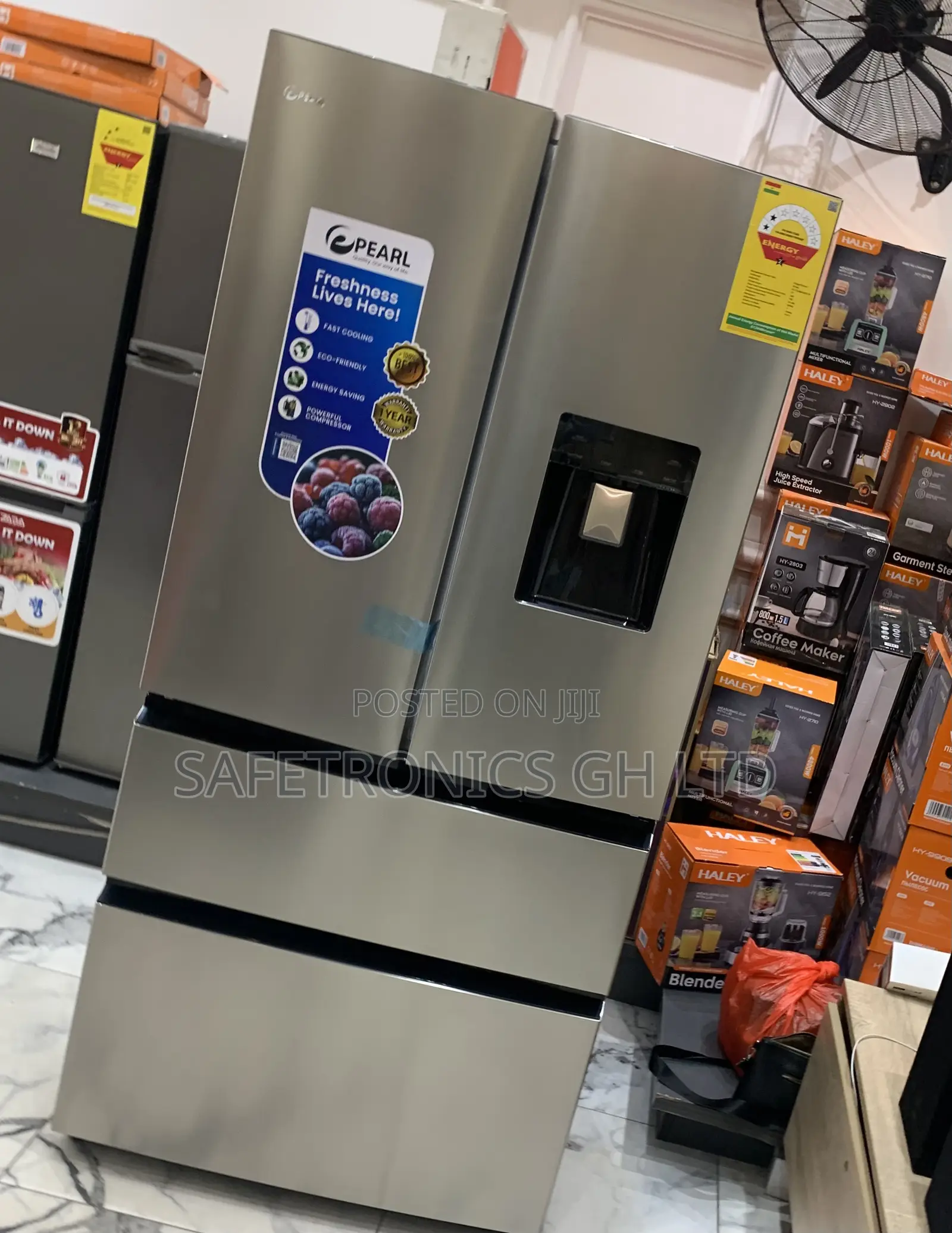 Fabulous Pearl PF-702MDIXWD-2B 531L 4-Door French Door Refrigerator
