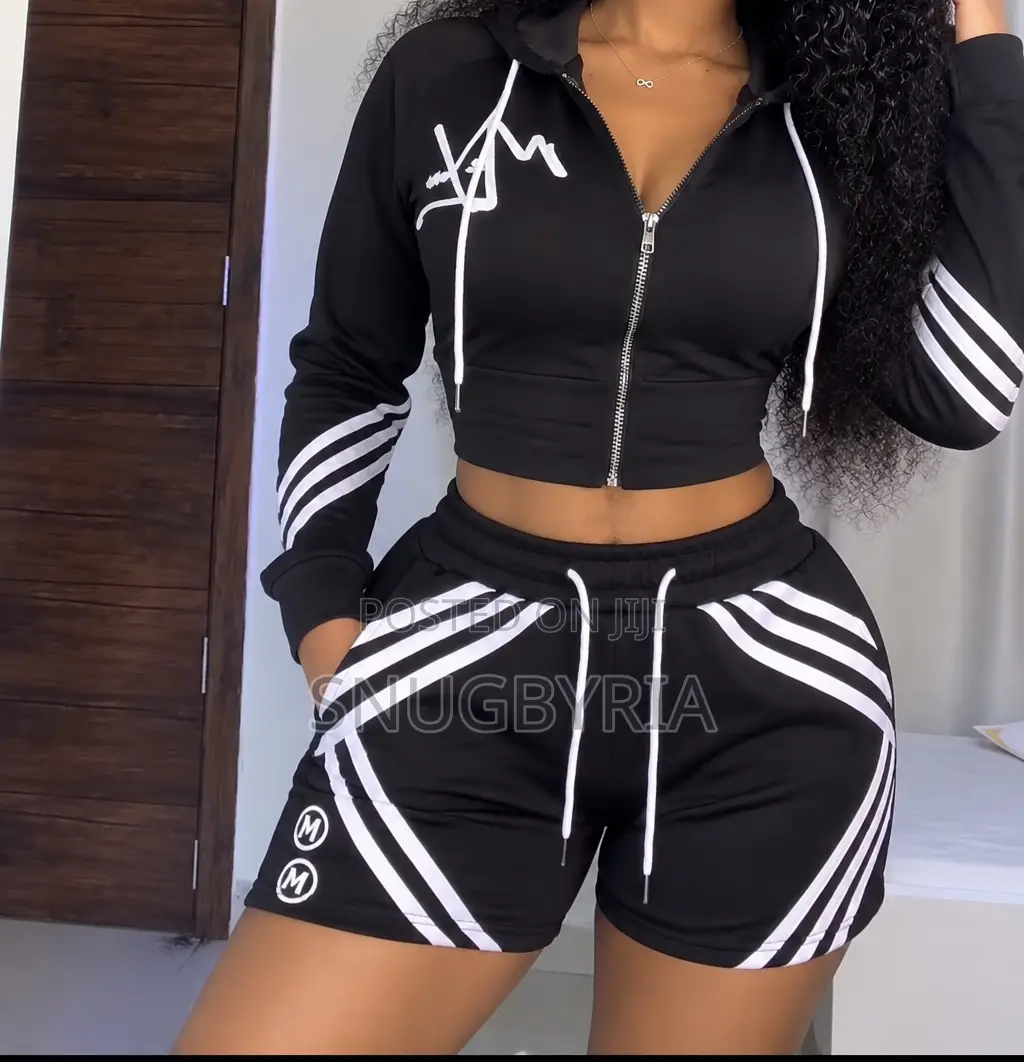 Women 2pcs Jacket and Shorts Set
