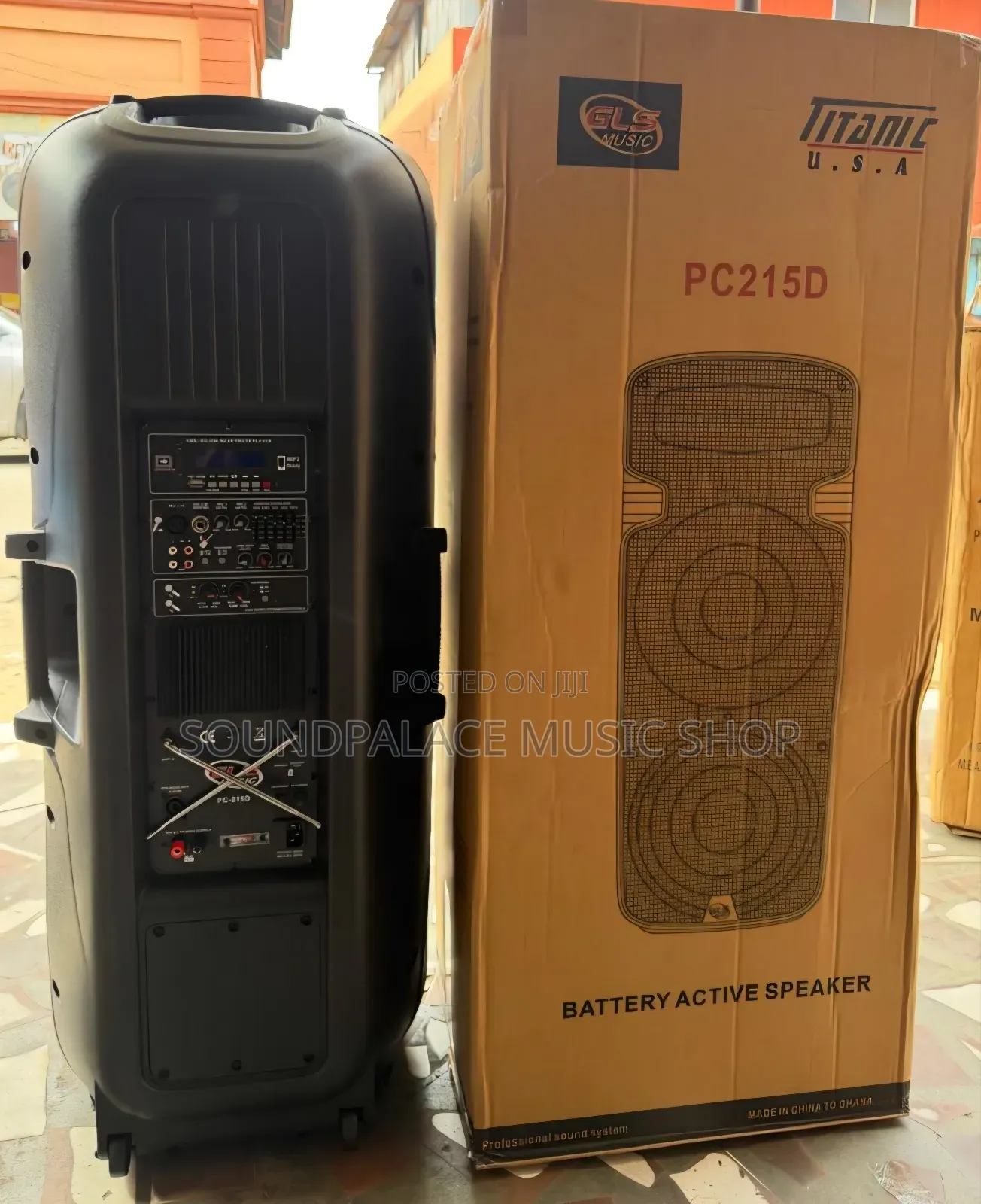 GLS Titanic PC215D 15inches Double Active Bluetooth Speaker With 2mics