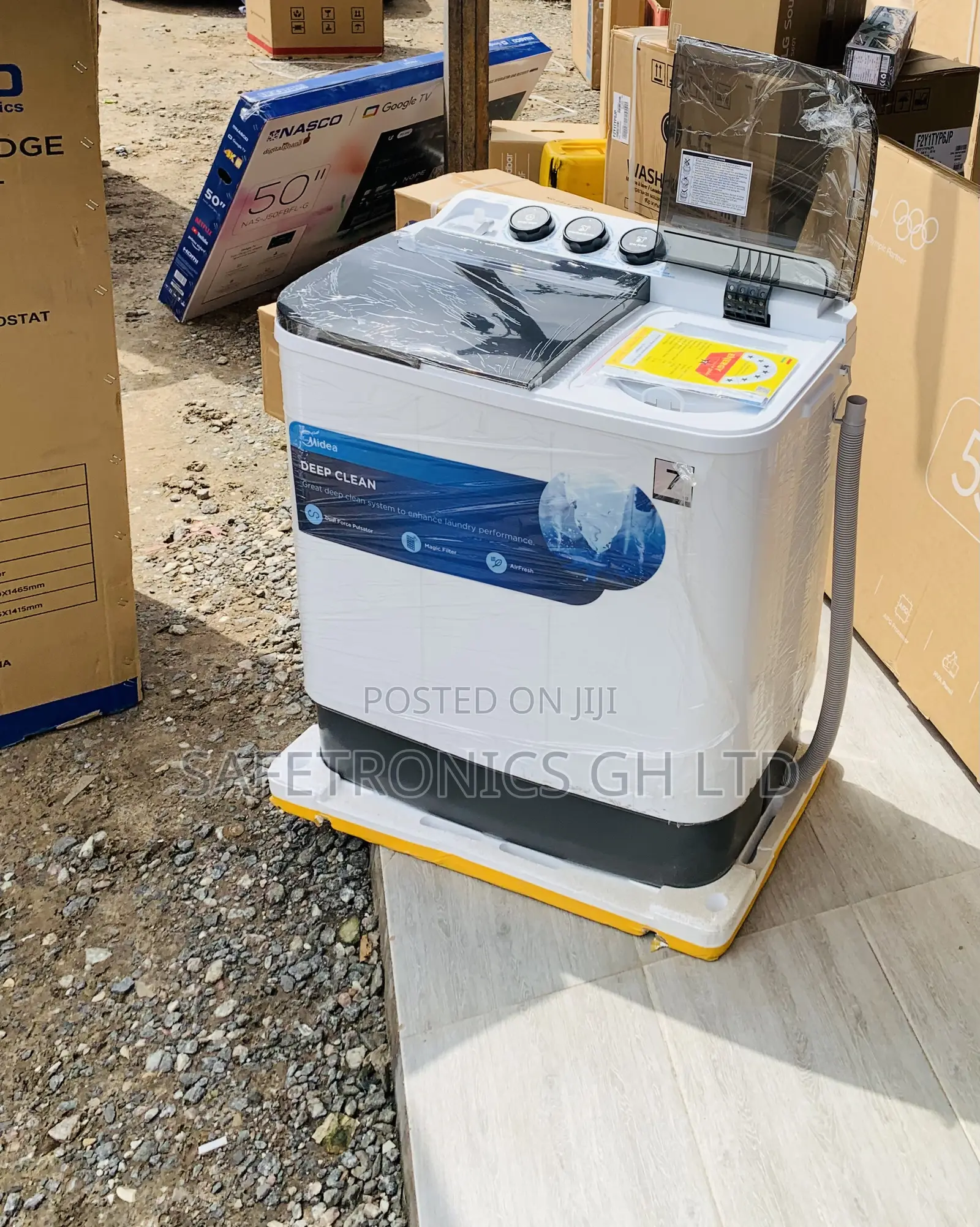 Choose Perfect Midea 7.0kg Semi Auto Washing Machine MF100W70/W-GH