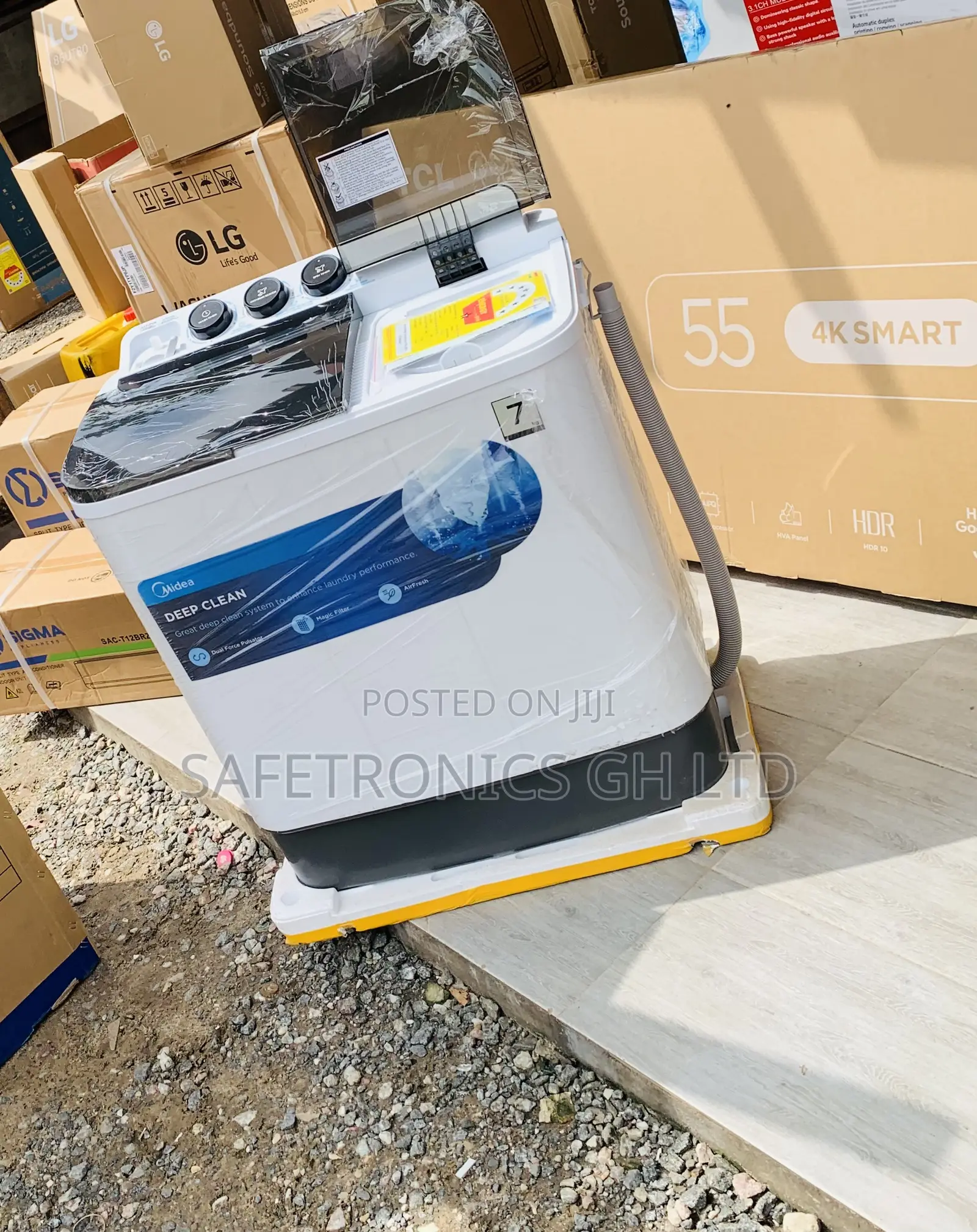 Get Affordable Midea 7.0kg Semi Auto Washing Machine MF100W70/W-GH