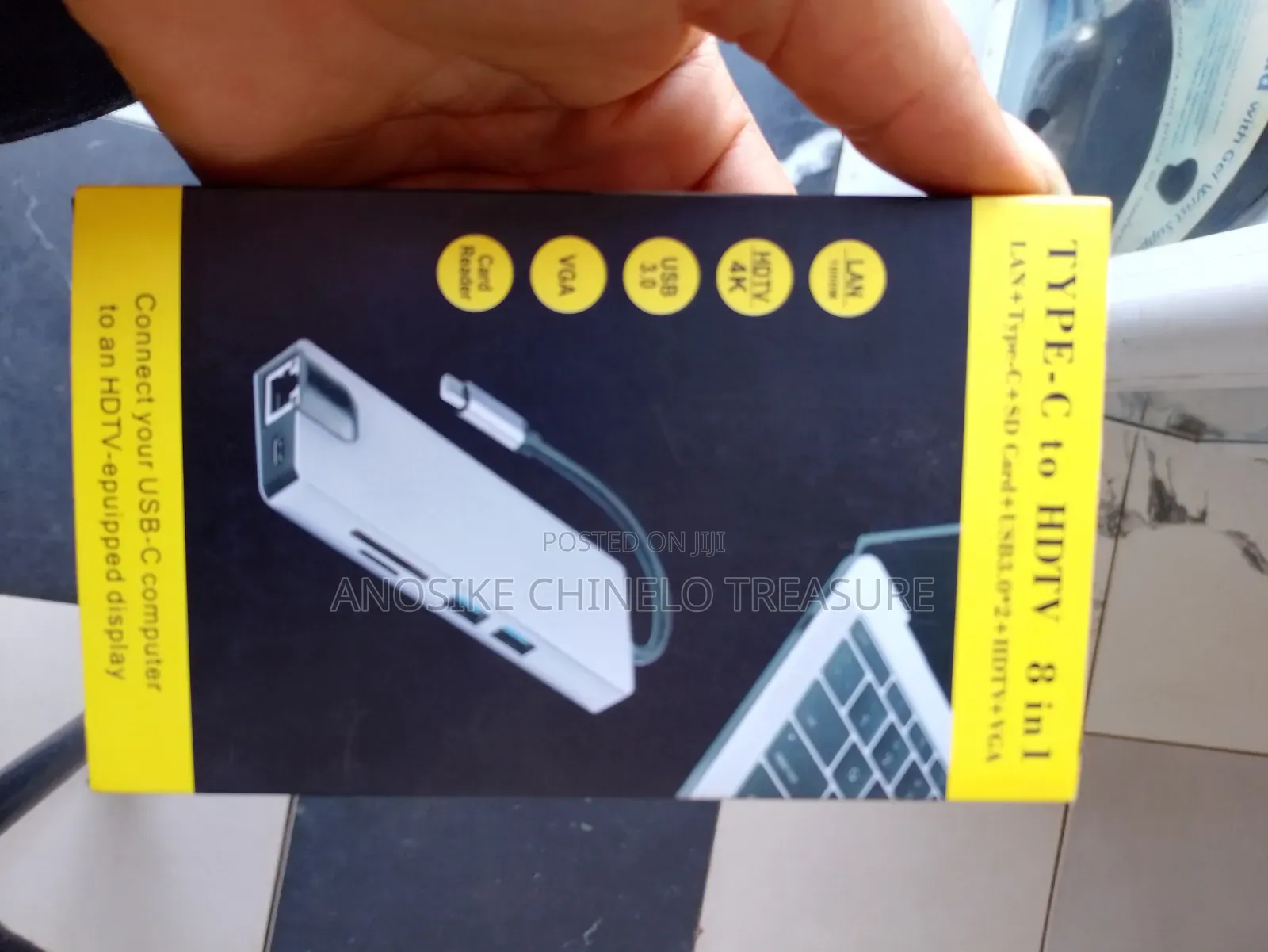 Type-C 8-in-1 Hub | HDMI + VGA + LAN + USB 3.0 + SD