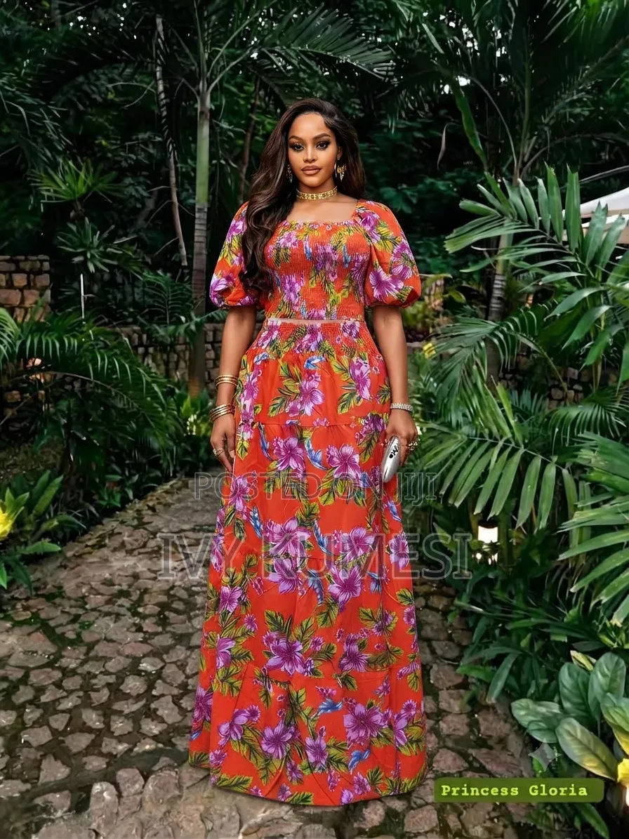 Tropical Floral Two-Piece Set