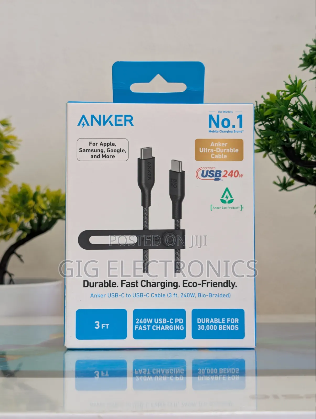 Anker 544 PowerLine USB-C to USB-C Cable 3Ft 240W