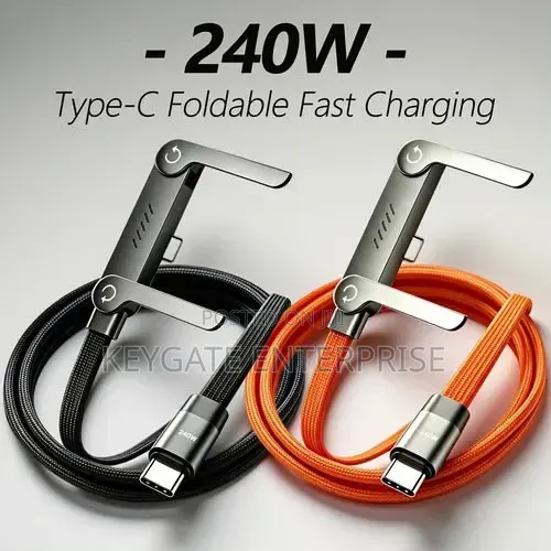 240w Type C to Type C Fast Charging Data Cable Double as Phone Stand