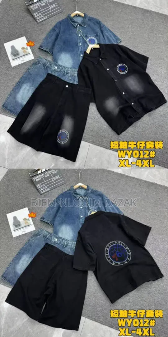 High Quality Denim Jeans Top N Down Short N Shirt Available in Stock