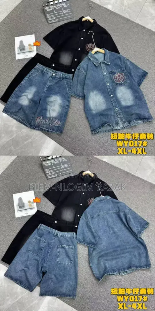 High Quality Denim Jeans Top N Down Short N Shirt Available in Stock