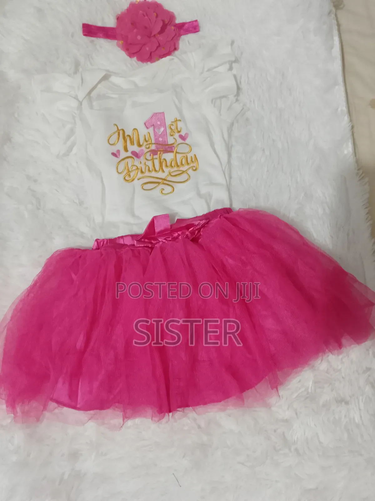 Baby Girls One Year Birthday Outfit