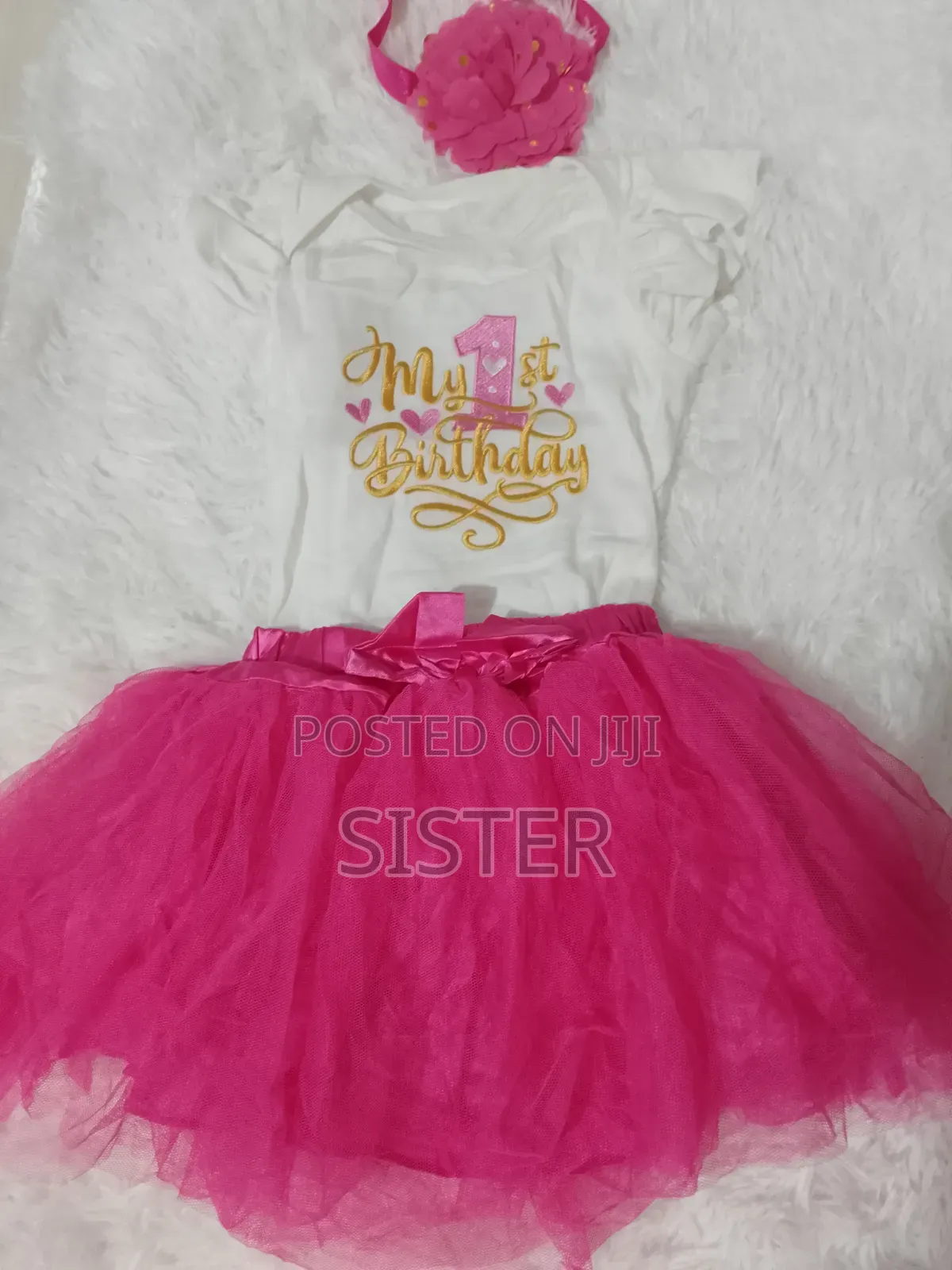 Baby Girls One Year Birthday Outfit