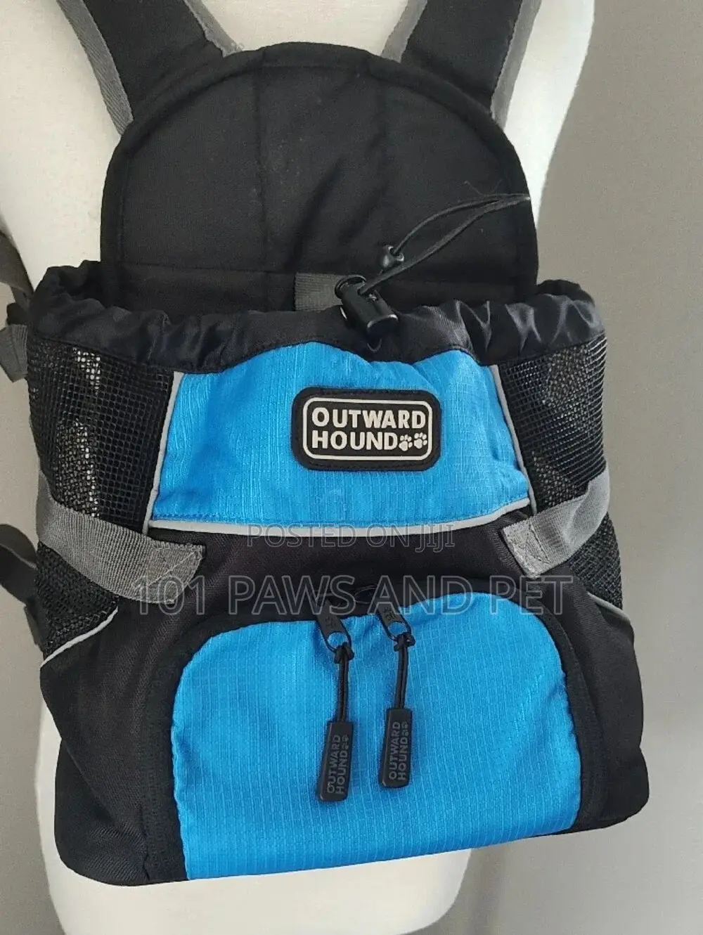 Outward Hound Blue and Black Hands-Free Front/ Back Pet Carrier