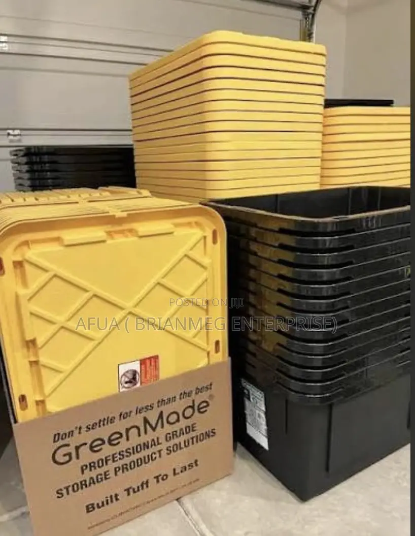 USA  School Chopbox Greenmade 27 Gallon Tote —Heavy-Duty Storage Bin