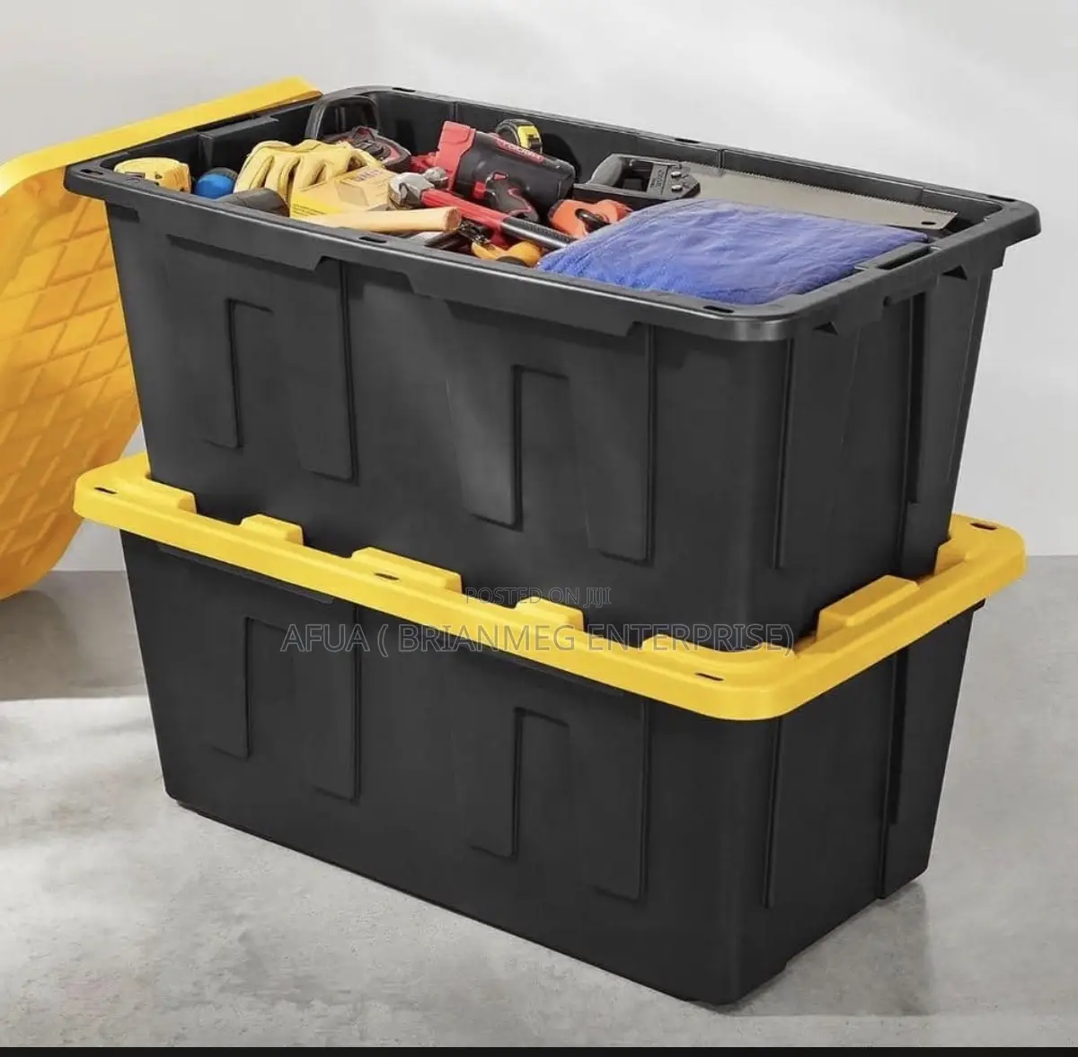 USA  School Chopbox Greenmade 27 Gallon Tote —Heavy-Duty Storage Bin