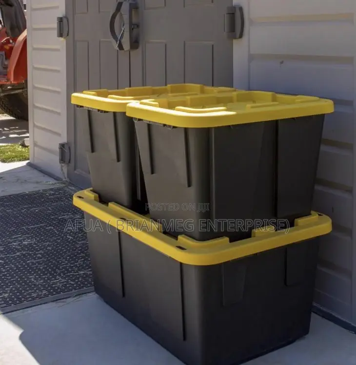 USA  School Chopbox Greenmade 27 Gallon Tote —Heavy-Duty Storage Bin