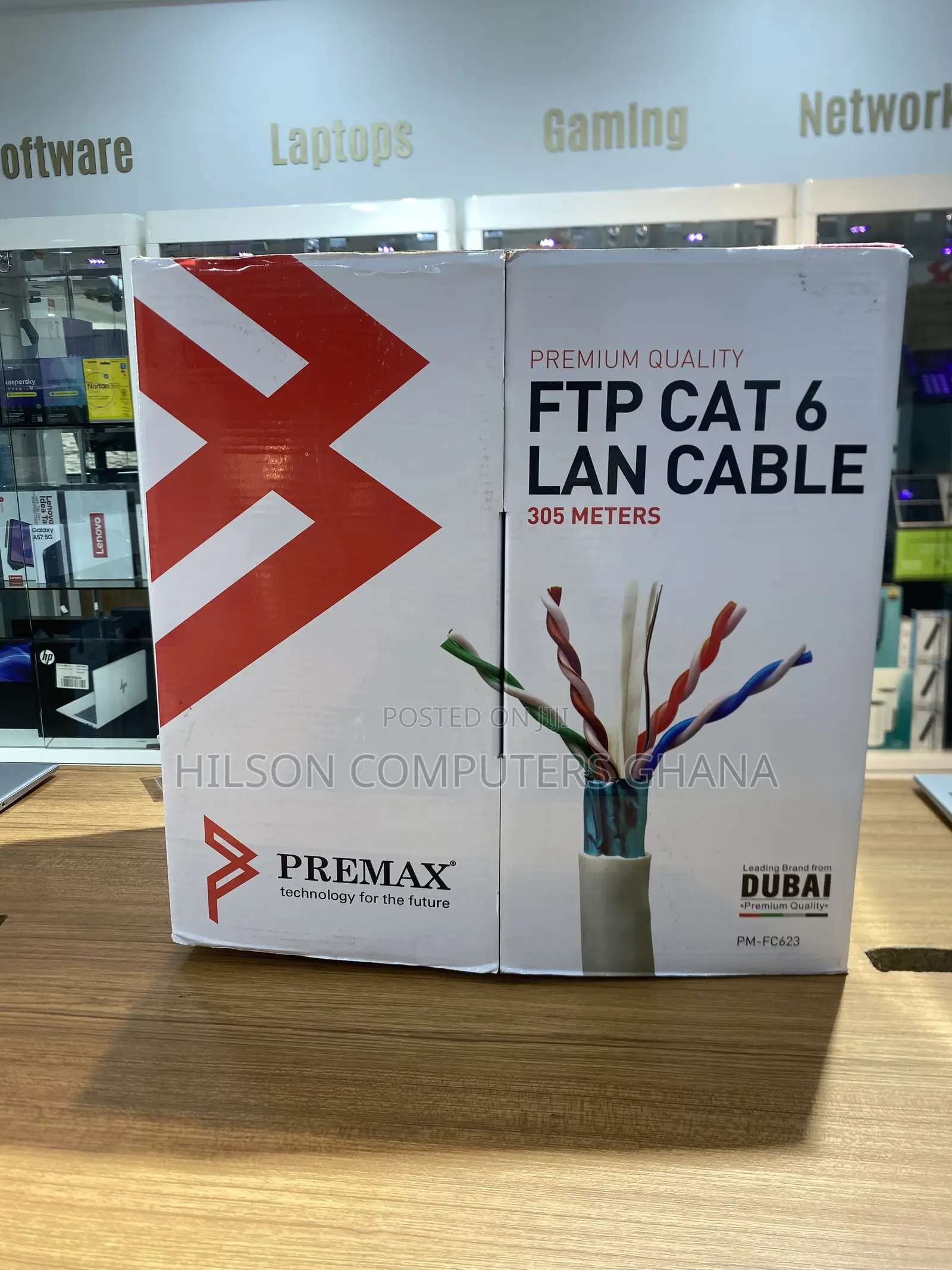 Premax Cat6 FTP Cable 305 Meter - Grey