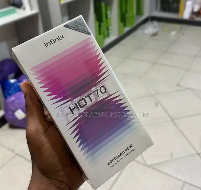 New Infinix Hot 70 128 GB Black