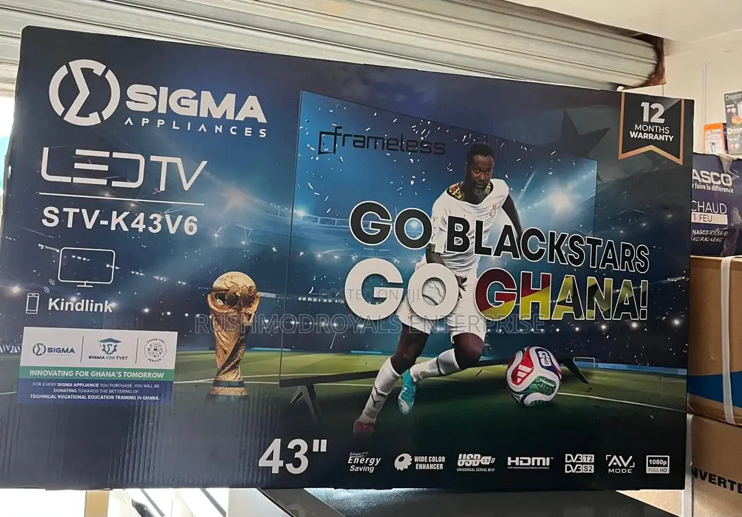 Sigma 43′′ FHD Smart Android Digital Frameless Satellite TV STV-K43V6