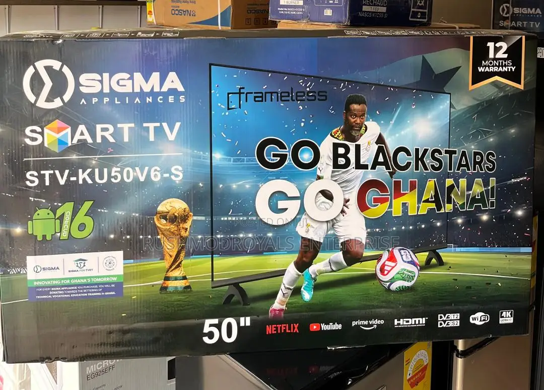 Brand New Sigma 50" Ultra HD Smart Frameless TV