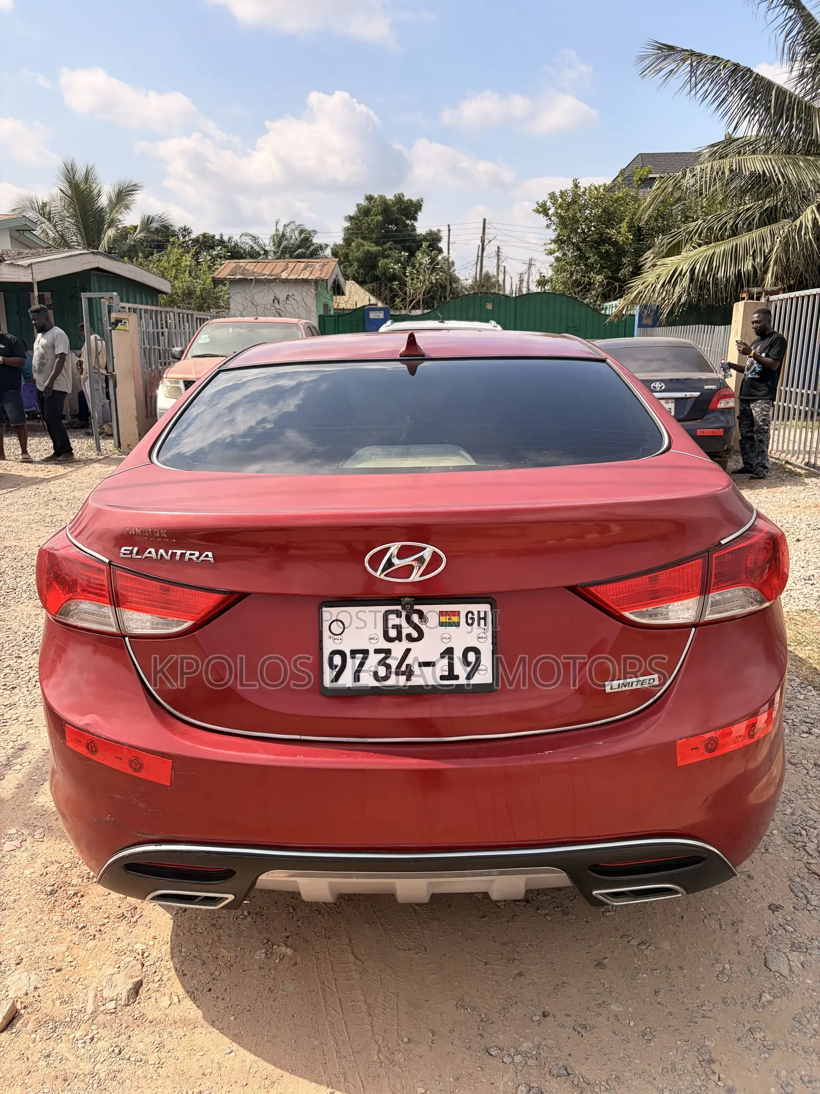 Hyundai Elantra Limited 2012 Red