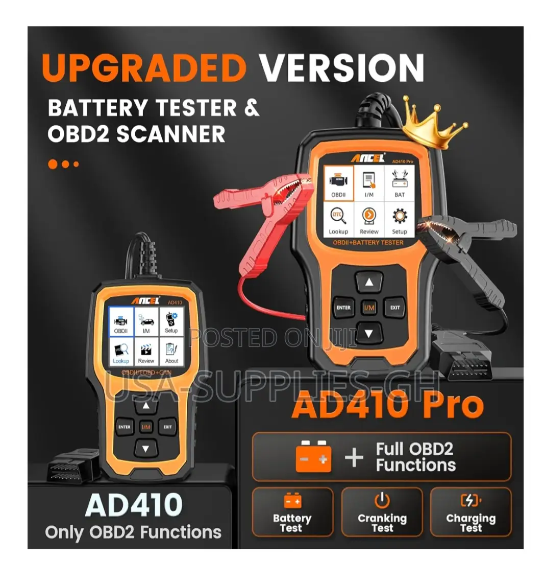 ANCEL AD410 PRO OBD2 Car Diagnostic Scanner / Battery Tester From USA
