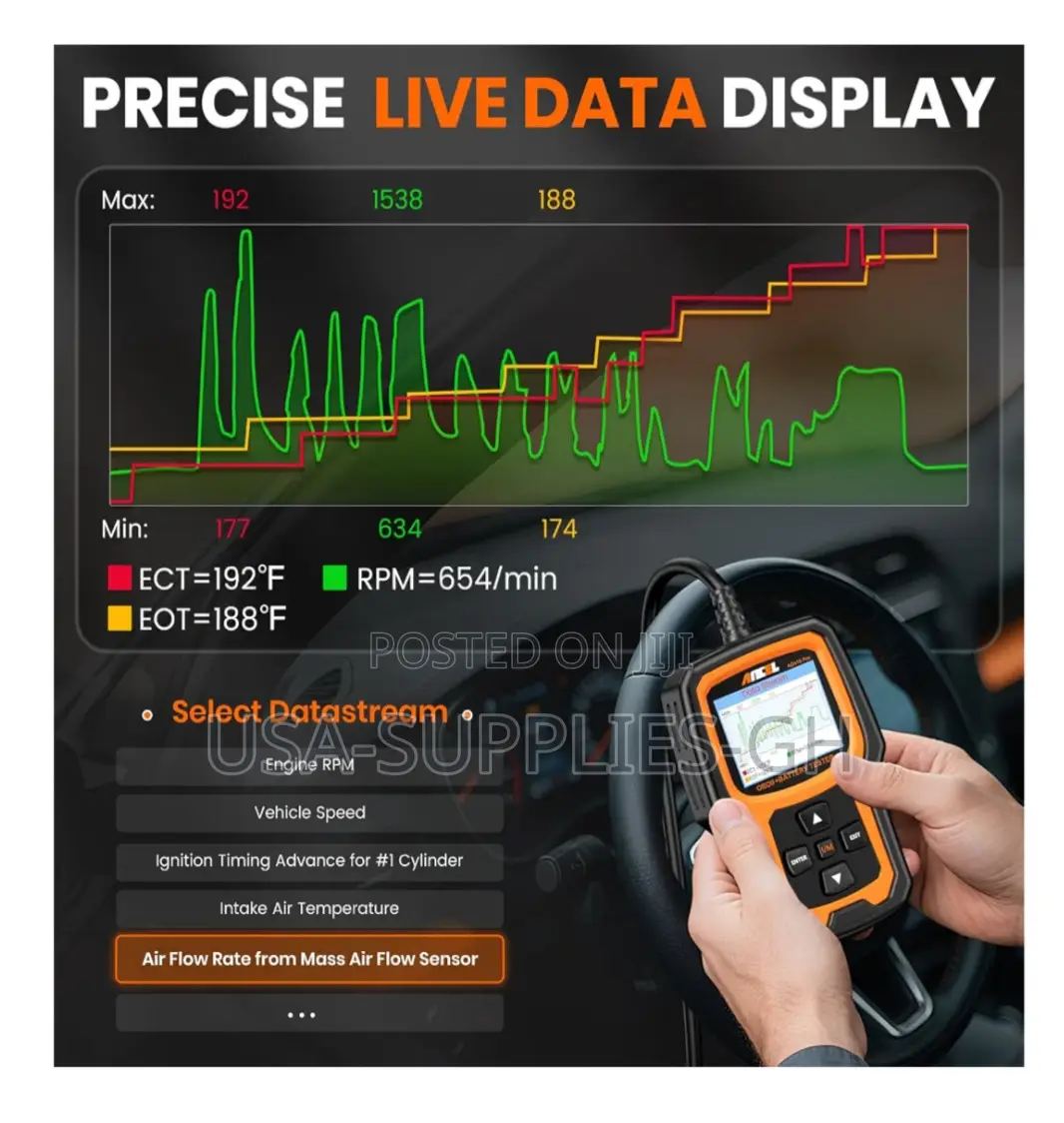 ANCEL AD410 PRO OBD2 Car Diagnostic Scanner / Battery Tester From USA