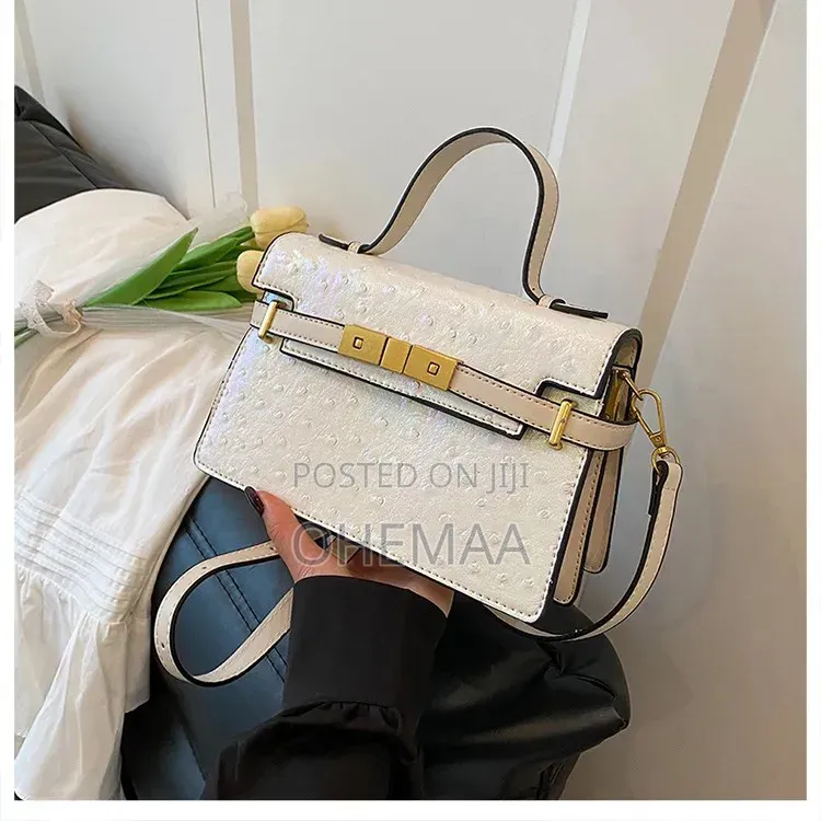 Luxe Ostrich Crossbody Bag