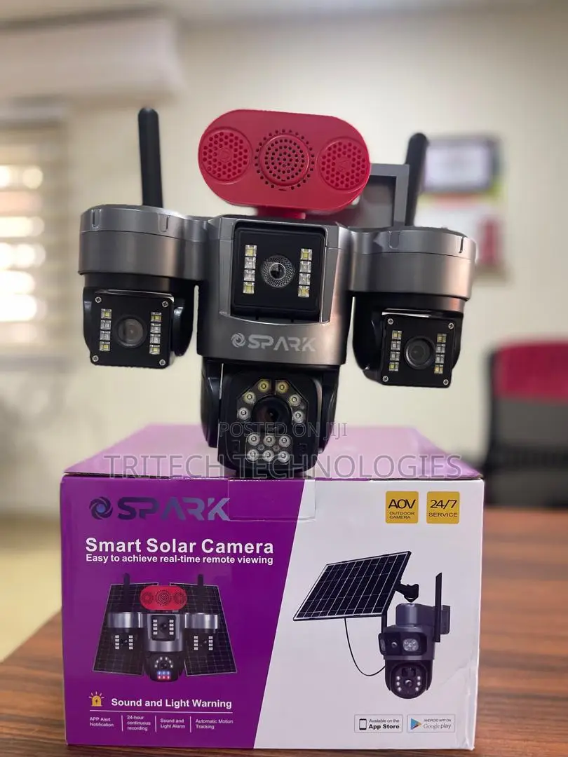 JA-S13B-4G Smart Solar 4g Triple Lens CCTV Camera