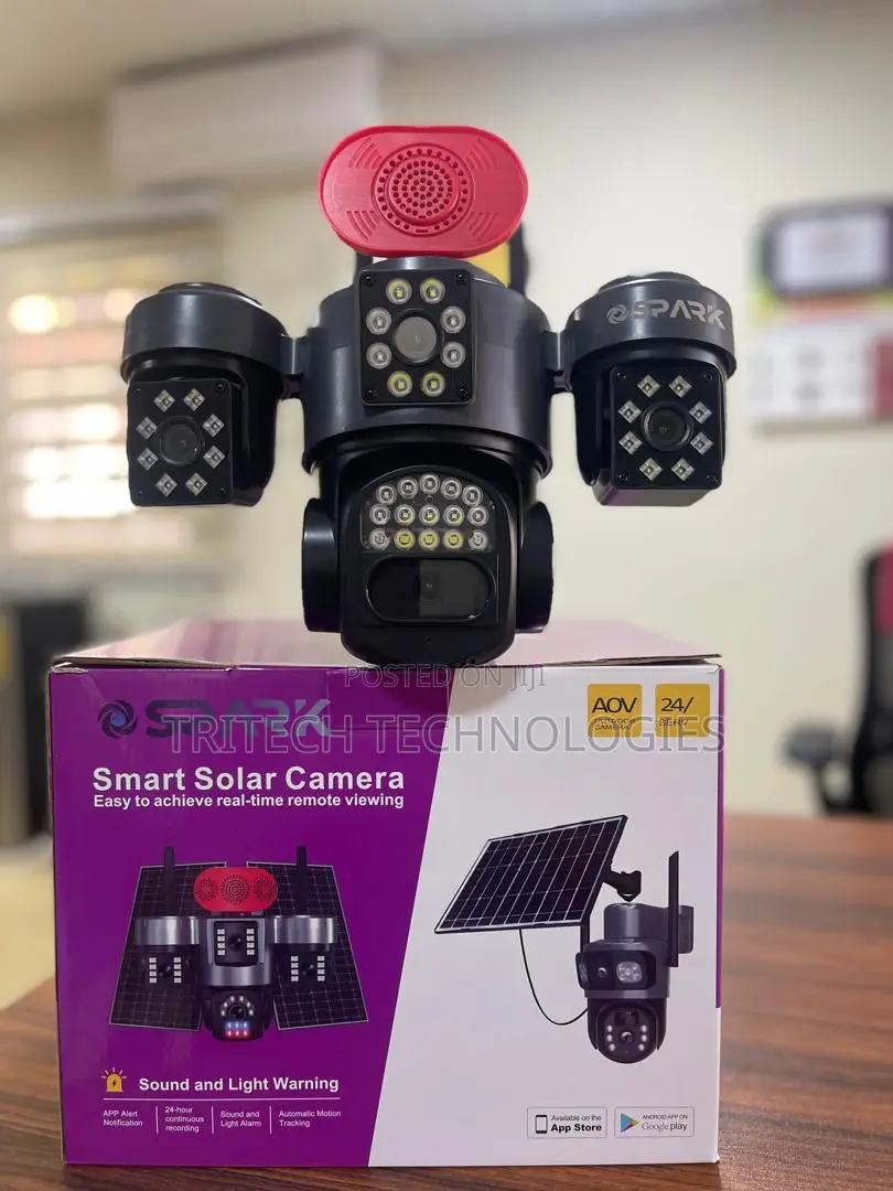 SPARK JA-S11B-4G Solar Security Camera 4 Lens